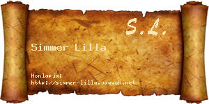 Simmer Lilla névjegykártya
