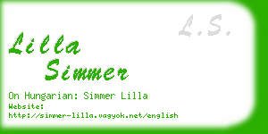 lilla simmer business card